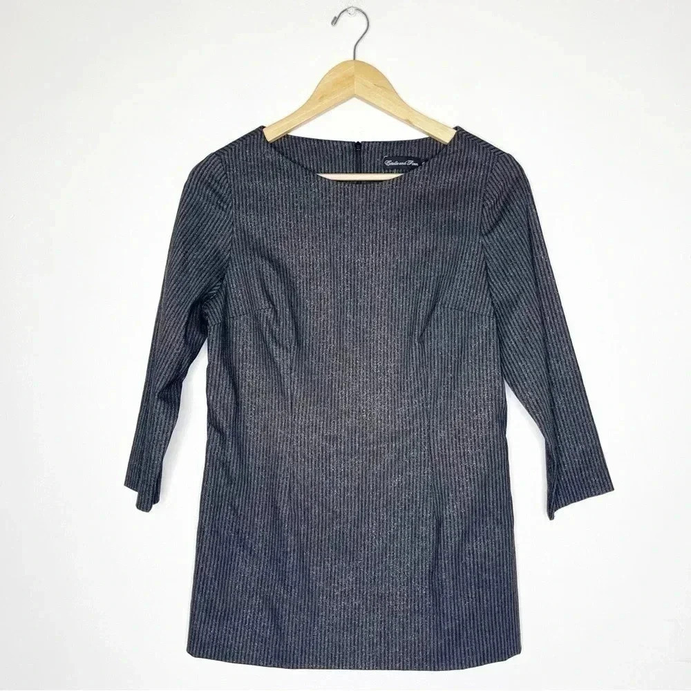 Estelle and Finn Black Glitter Crew Neck Blouse Size 6